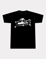 Corteiz Alcatraz Skull T-shirt Black, Featuring a bold skull design, this black tee adds a touch of rebellion to your streetwear collection.