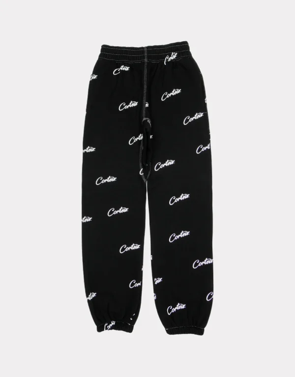 Corteiz All Over Print Joggers Black, Elevate your casual look with these trendy and comfortable joggers featuring a bold all-over print.
