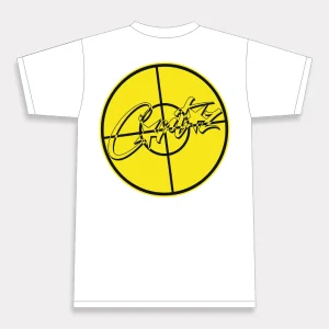 Corteiz Crosshair T-Shirt White, sleek and trendy tee featuring a distinctive crosshair design.