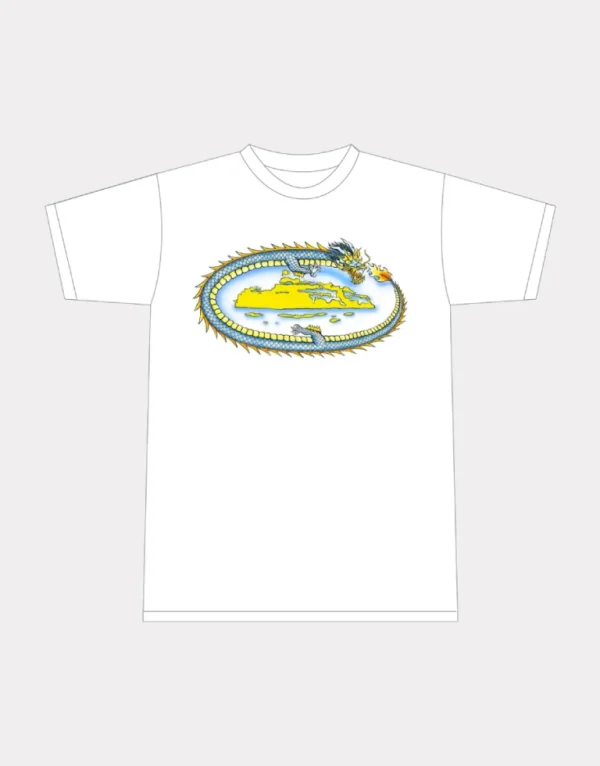 Corteiz Dragon T-shirt White, style with this bold and trendy tee featuring a captivating dragon design.