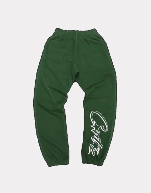 Corteiz Dropout Joggers Green, Elevate your casual style with these trendy and comfortable joggers featuring the distinctive Dropout design.