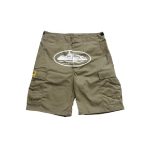 Corteiz Guerillaz 21′ Cargo Shorts Khaki Green, Elevate your streetwear style with this trendy and functional choice.