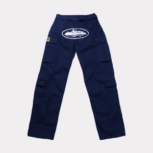 Corteiz Guerillaz* Shipload Pants Navy, stylish blend of comfort and urban fashion.