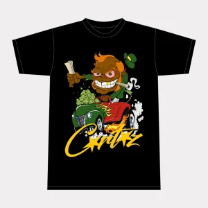 Corteiz Leprechaun 420 T-shirt Black, Elevate your style with this unique and playful tee.