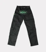 Corteiz Mula Guerillaz Cargos Black/Green, bold fusion of style and streetwear attitude.