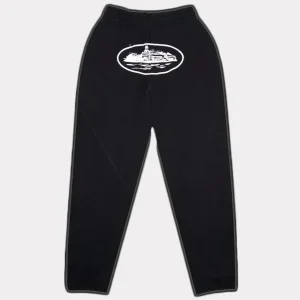 Corteiz OG Alcatraz Joggers Black, Elevate your casual look with these iconic and comfortable joggers.