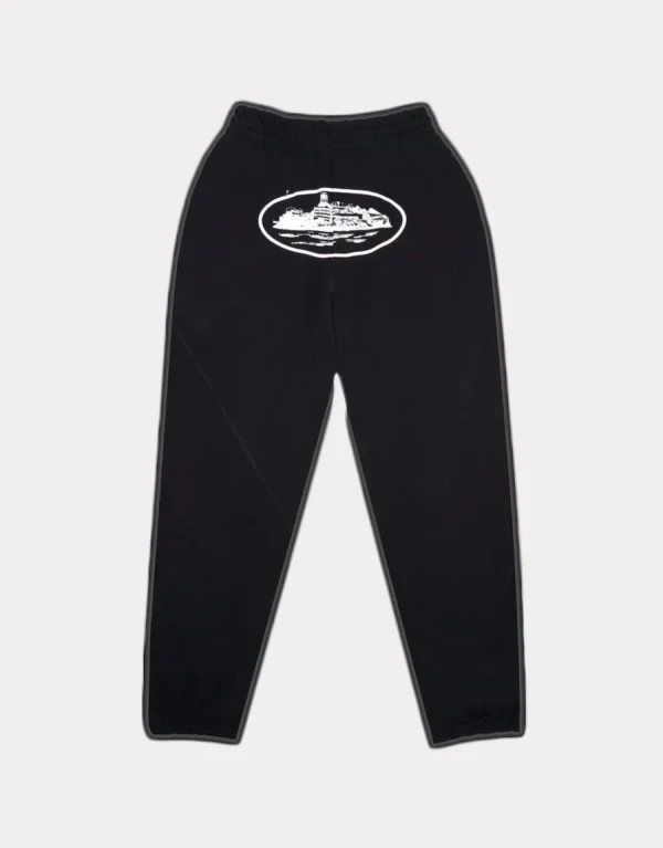 Corteiz OG Alcatraz Joggers Black, Elevate your casual look with these iconic and comfortable joggers.