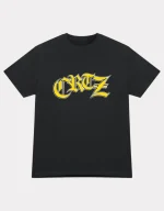 Corteiz Old English T-Shirt Black, Elevate your style with this classic tee featuring an Old English-inspired design.