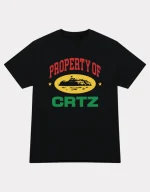 Corteiz Property Of Crtz Carni T-shirt Black, Elevate your look with this bold tee featuring the iconic 'Property Of Crtz Carni' design.