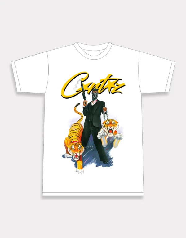 Corteiz Scareface T-shirt White, Elevate your style with this striking tee featuring a distinctive design.