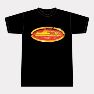 Corteiz Shiny Alcatraz T-shirt Black, Elevate your look with this glossy and trendy tee featuring a captivating design.