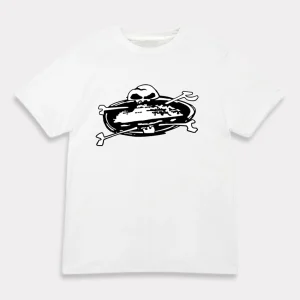 Corteiz Skull Island T-shirt White, Elevate your style with this bold tee featuring a distinctive skull design.