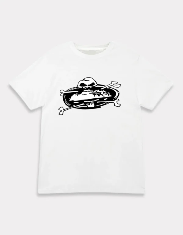 Corteiz Skull Island T-shirt White, Elevate your style with this bold tee featuring a distinctive skull design.