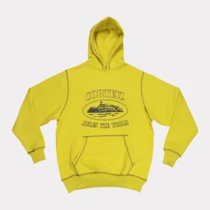 Corteiz Superior Hoodie Yellow, Elevate your style with this classic and comfortable wardrobe essential.