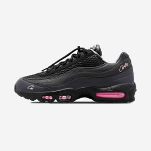 Corteiz x Nike Air Max 95 Aegean Storm pink bottom, iconic design and vibrant green colour make a bold fashion statement.