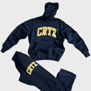 Corteiz Black Shain Tracksuit, Elevate your streetwear game with this chic and comfortable ensemble.