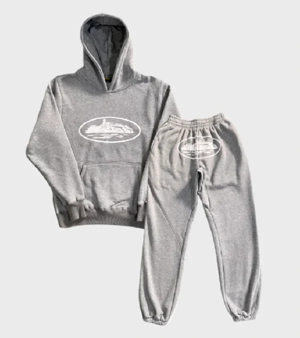 Corteiz-Gray-Tracksuit, Embrace comfort and style with the Corteiz Gray Tracksuit.
