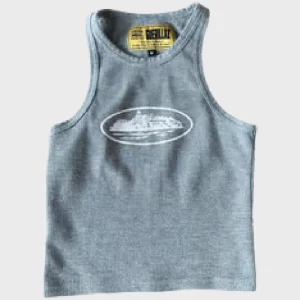 Corteiz Grey Tank Top, versatile and trendy choice for streetwear enthusiasts.