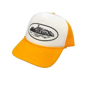 Corteiz Alcatraz Trucker Hat Sunset, Make a statement with this trendy and vibrant accessory.