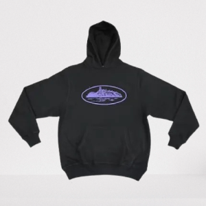 Corteiz Alcatraz Hoodie – Black Purple, sleek black and purple combination makes a bold statement, adding a touch of style to your wardrobe.