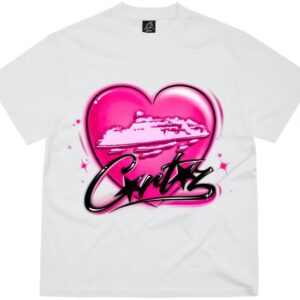 corteiz alcatraz heart tee white