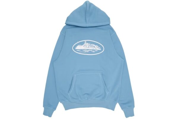 corteiz alcatraz hoodie baby blu