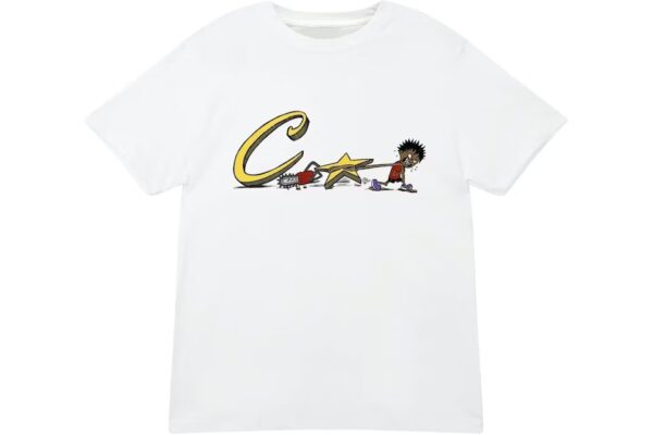 corteiz chainsaw tee white