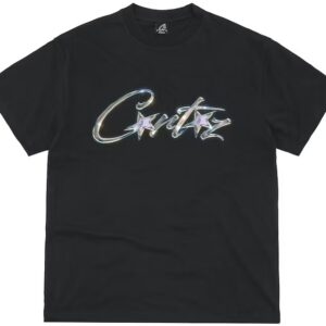 corteiz chrome allstarz tee black