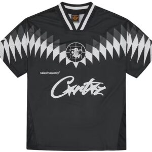 corteiz club rtw football jersey black