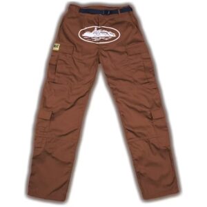 corteiz guerillaz* cargo pants brown