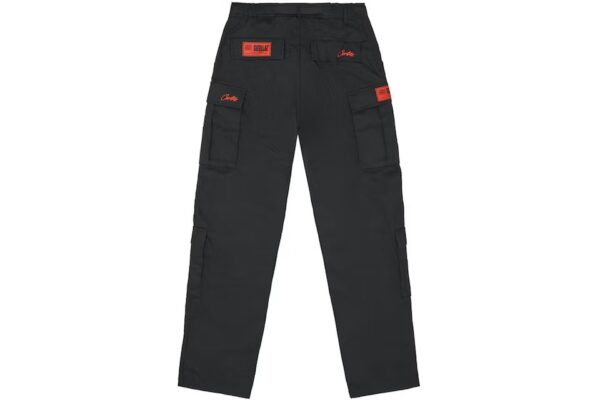 corteiz guerillaz cargos black/red