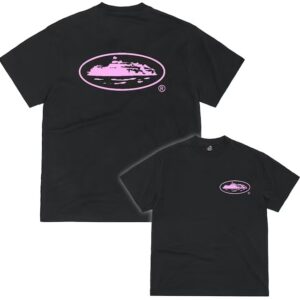 corteiz og island tee black/pink