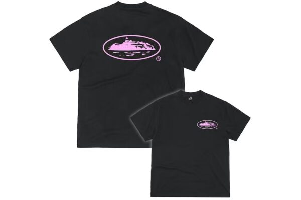 corteiz og island tee black/pink