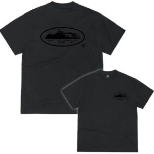 corteiz og island tee triple black