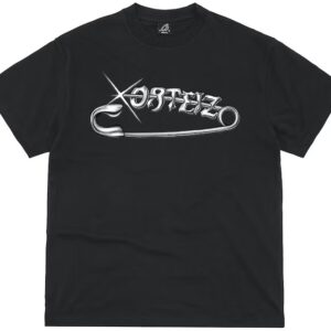corteiz safety pin tee black