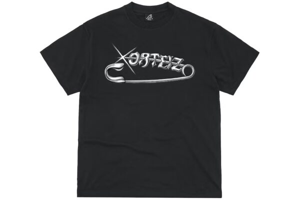 corteiz safety pin tee black