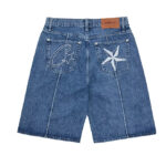 corteiz c star denim jorts faded blue