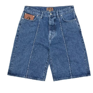 corteiz c star denim jorts faded blue