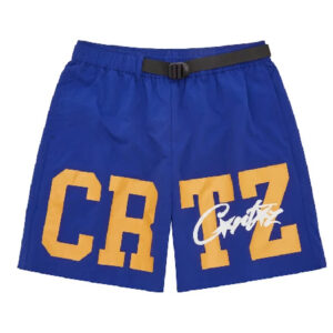 corteiz crtz nylon shorts blue