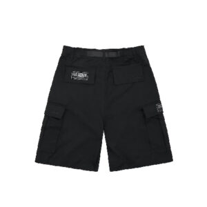 corteiz alcatraz cargo shorts black