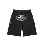 corteiz alcatraz cargo shorts black